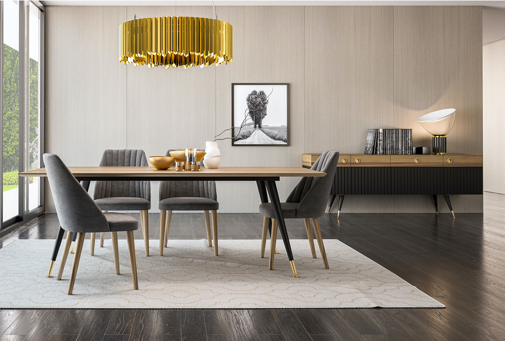 Neomi Dining Table & Neomi Sideboard