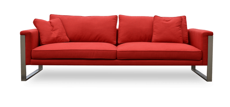 Boston Sofa – Red Paprika Fabric
