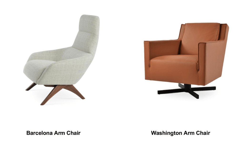 barcelona washigton arm chairs