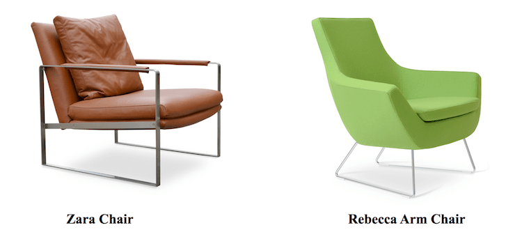 using modern armchairs for business blog sohoconcept
