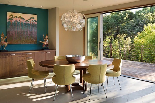 A Sunny Mid-Century Modern Dining Room