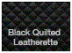 Black Quilted Leatherette