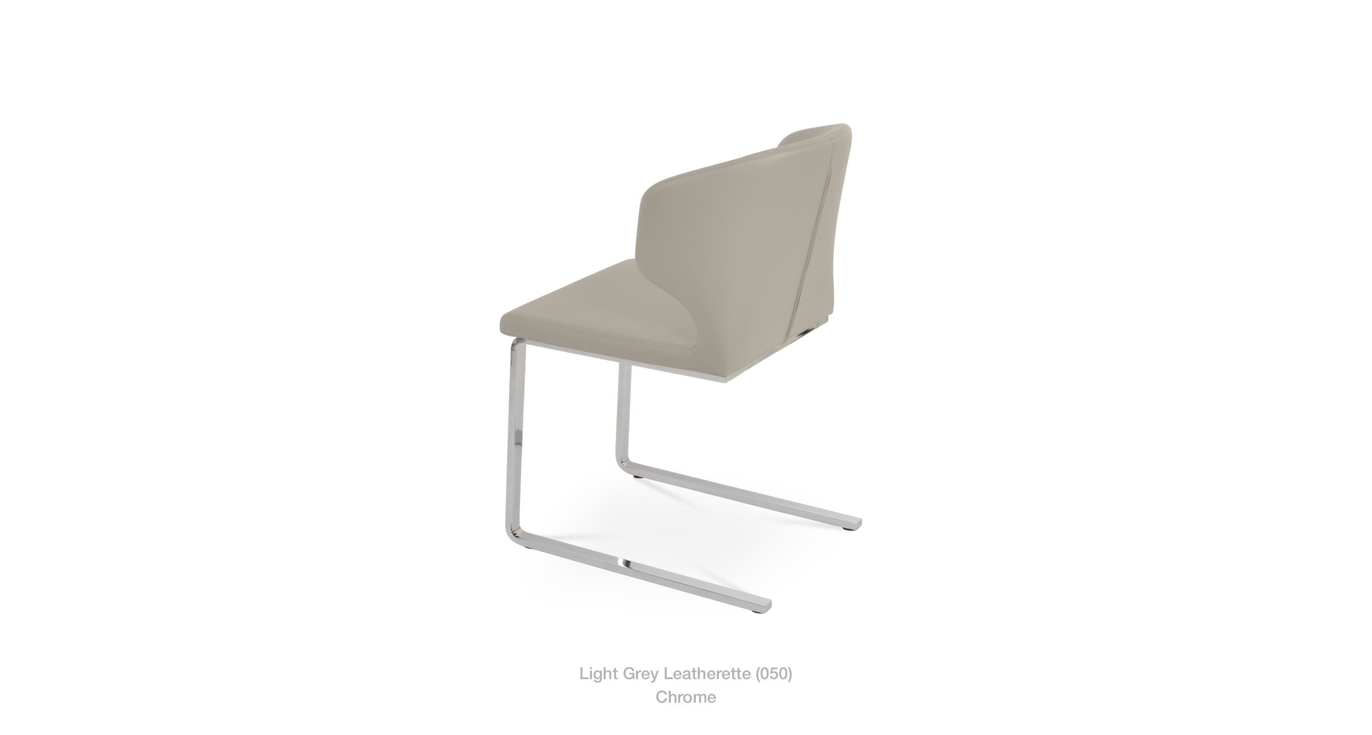 light grey leatherette