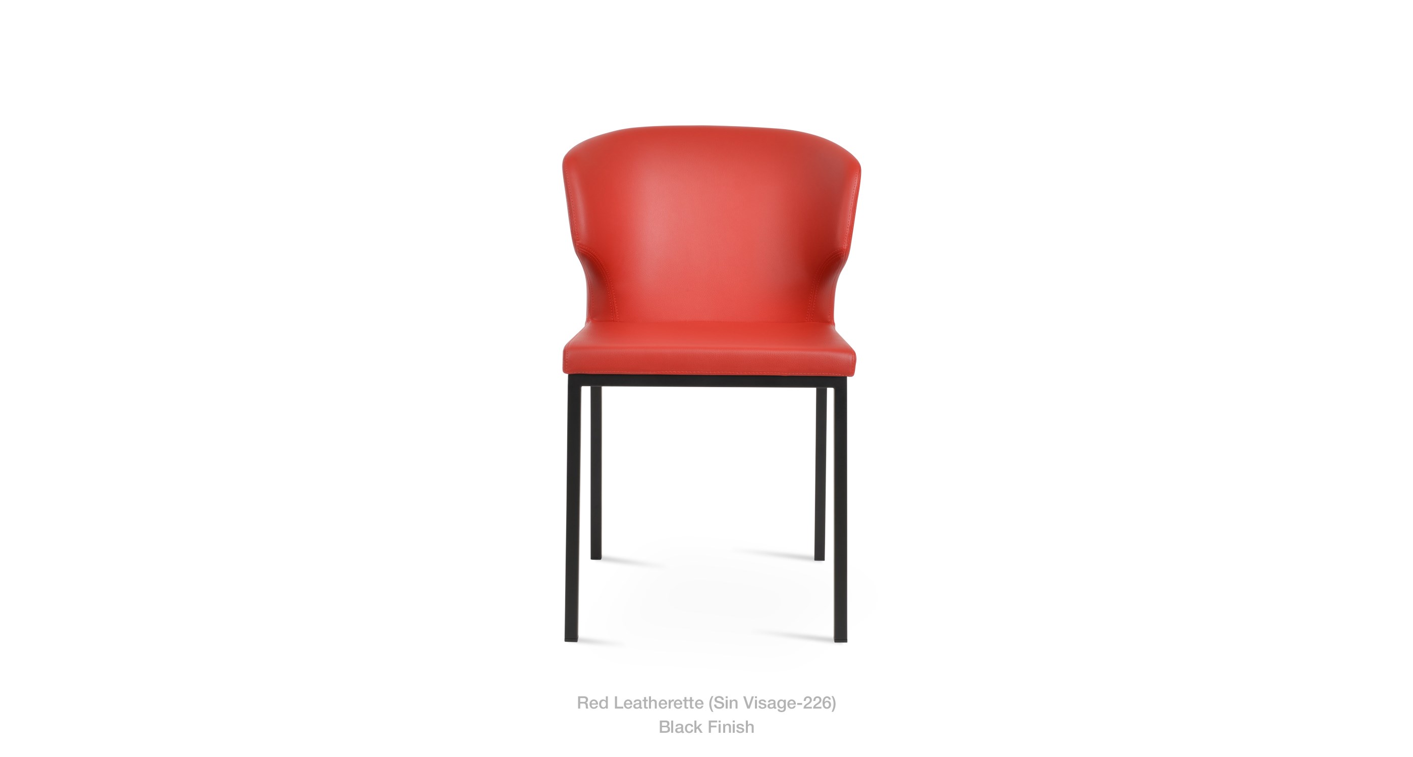 red leatherette - black
