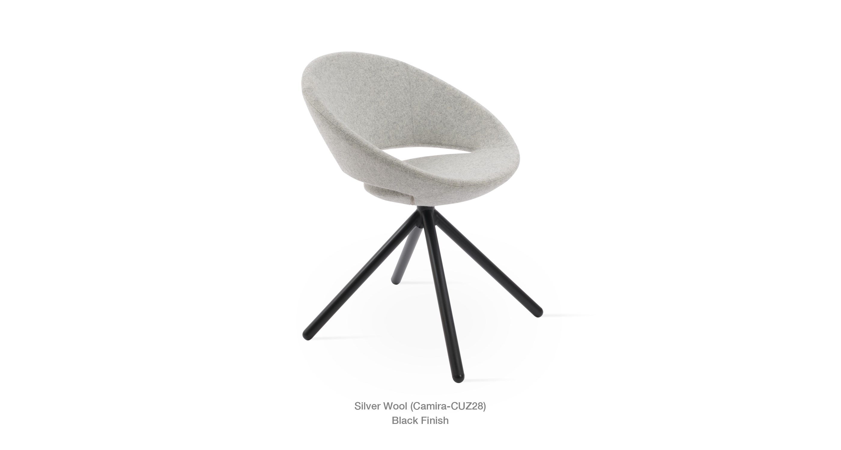 silver wool - black