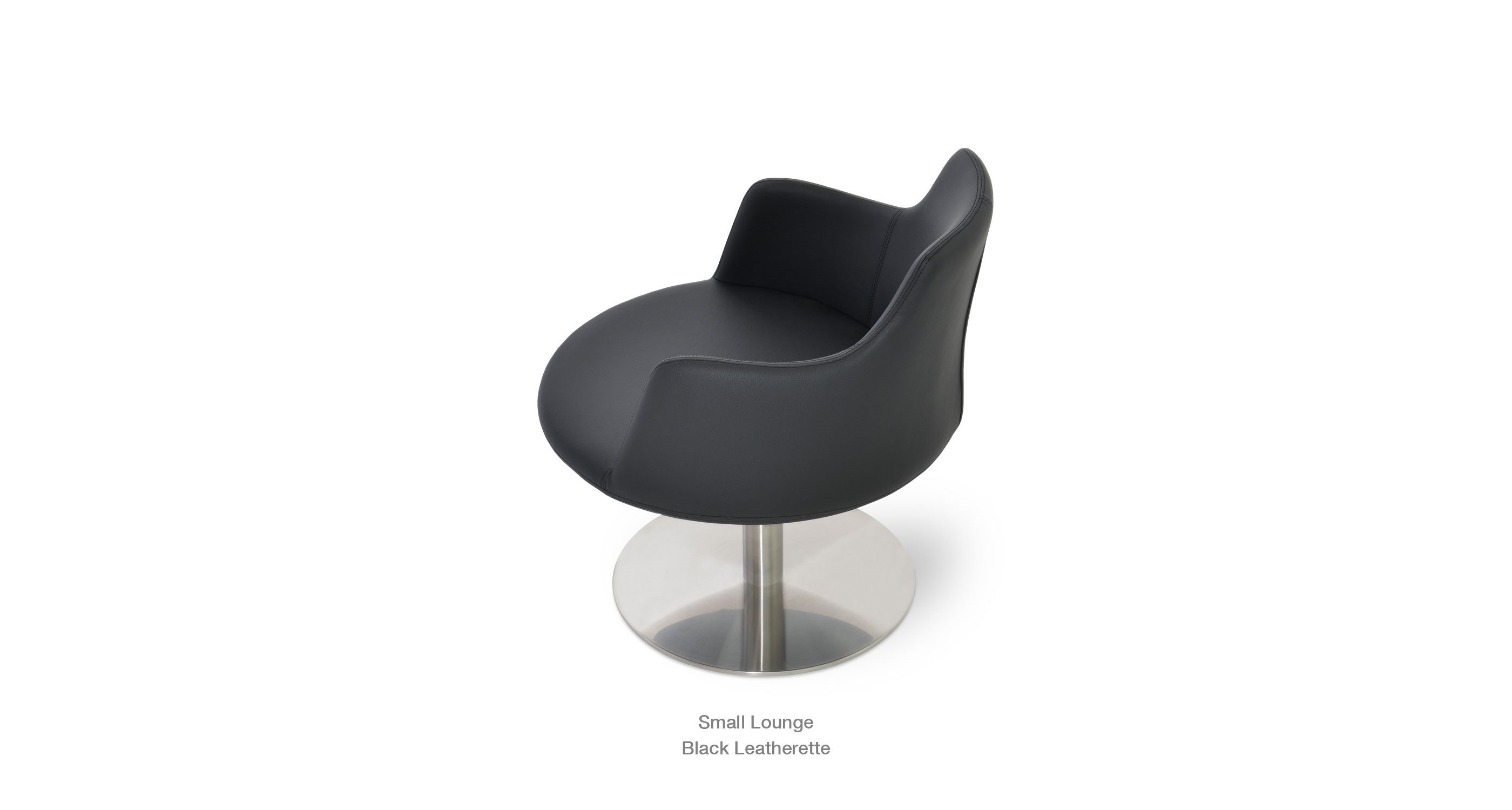 Dervish Round Black Leatherette