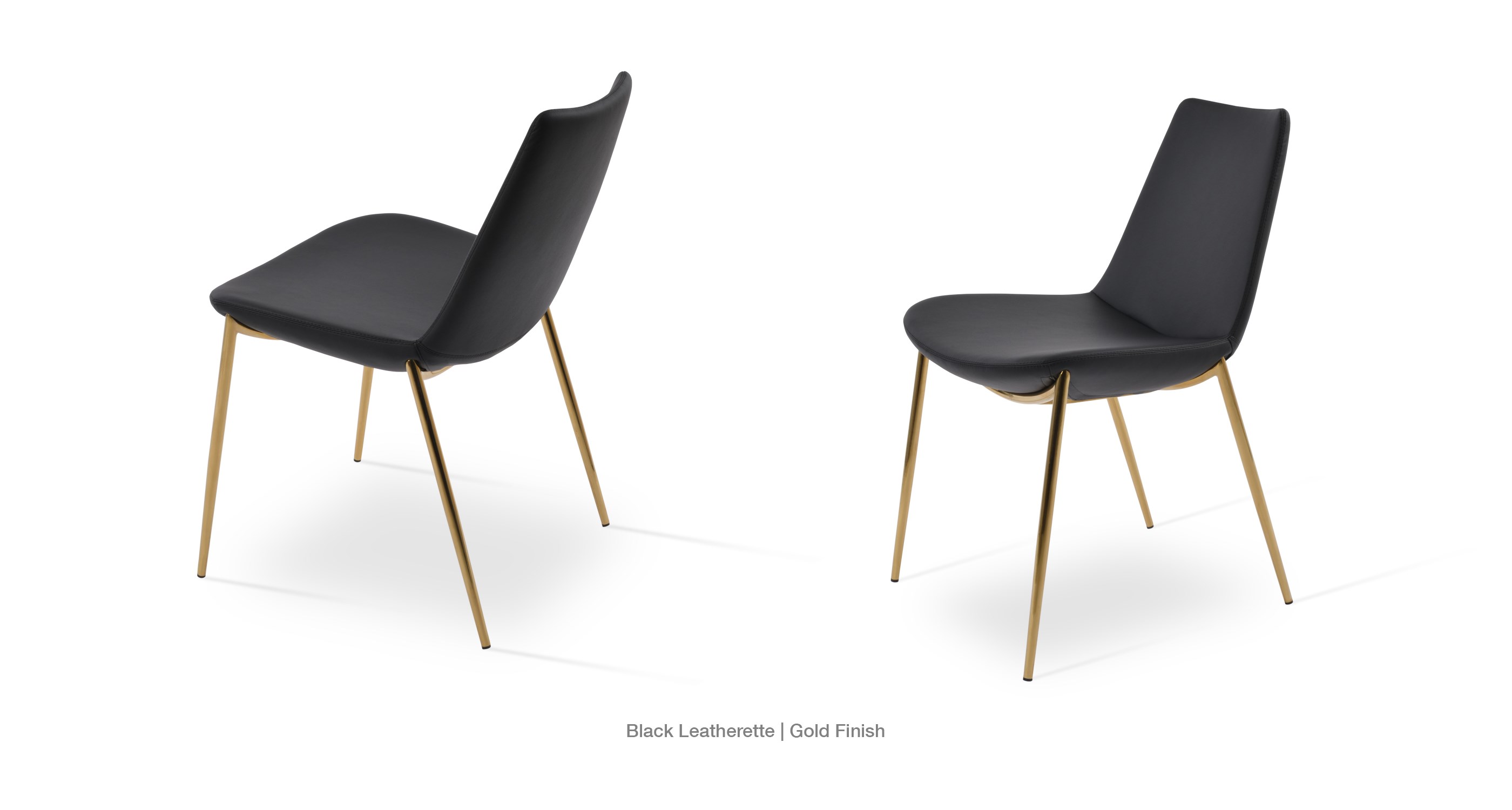 black leatherette - gold
