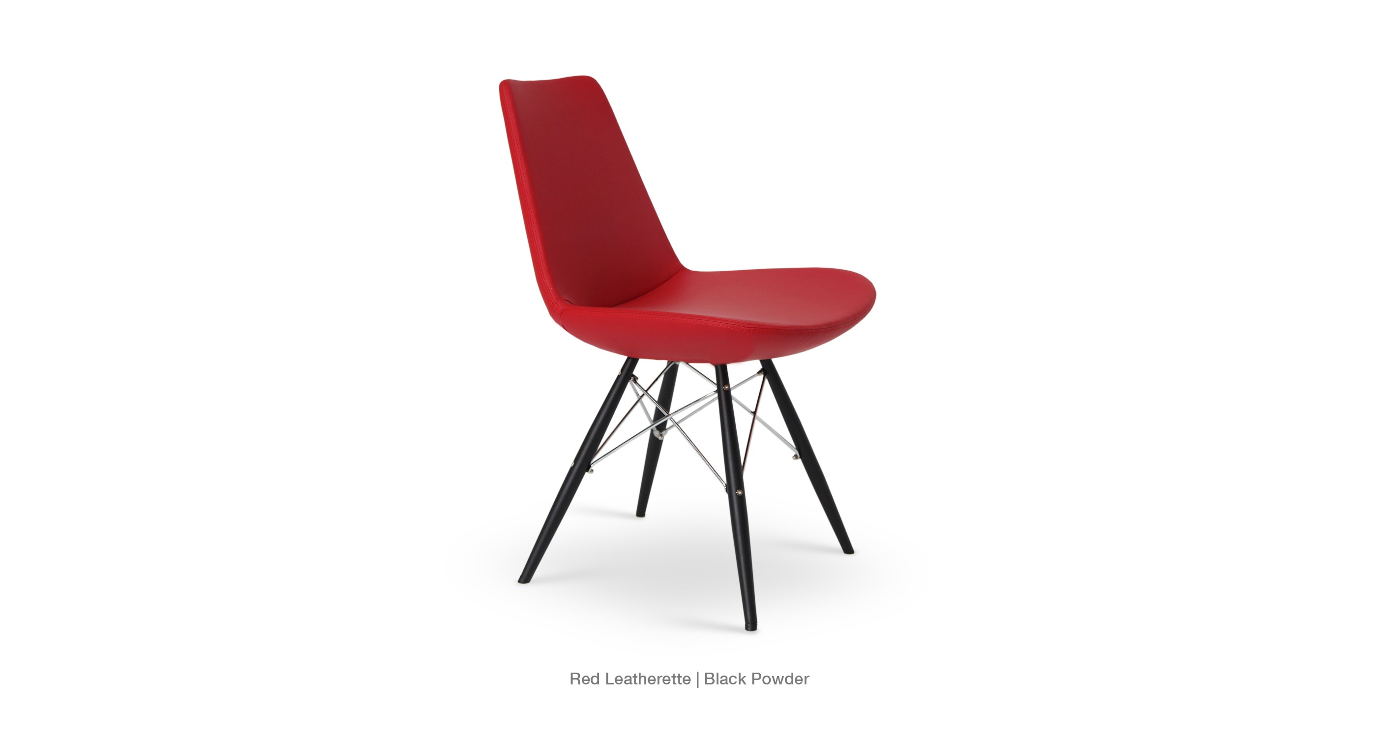 Eiffel Mw Red Leatherette Black Base