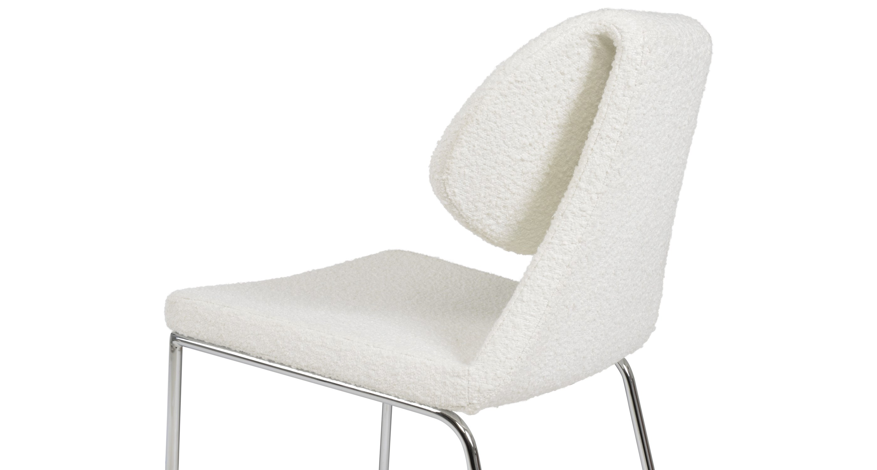 off white boucle - close