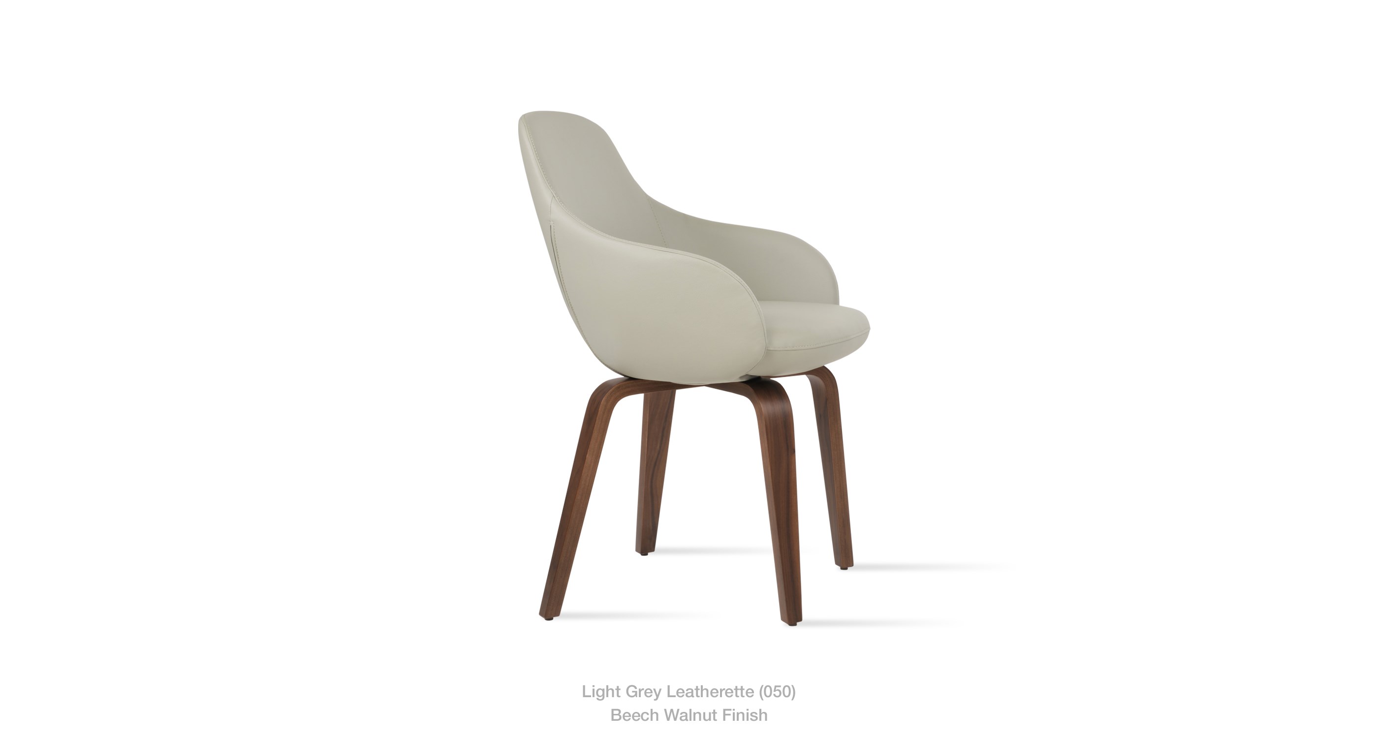 light grey leatherette