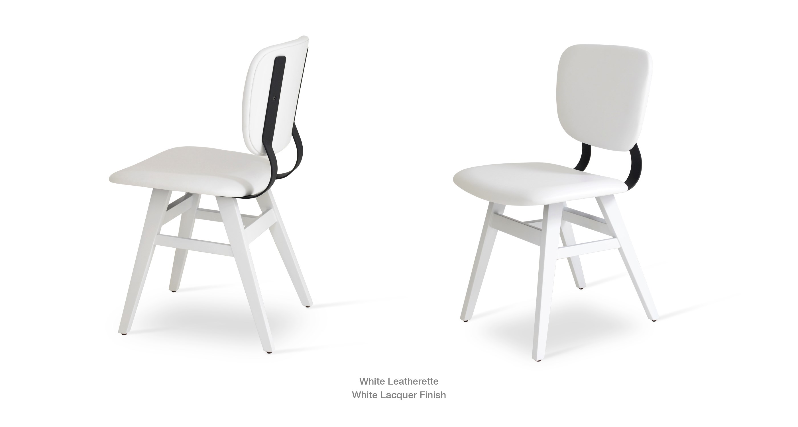 white leatherette - white lacquer