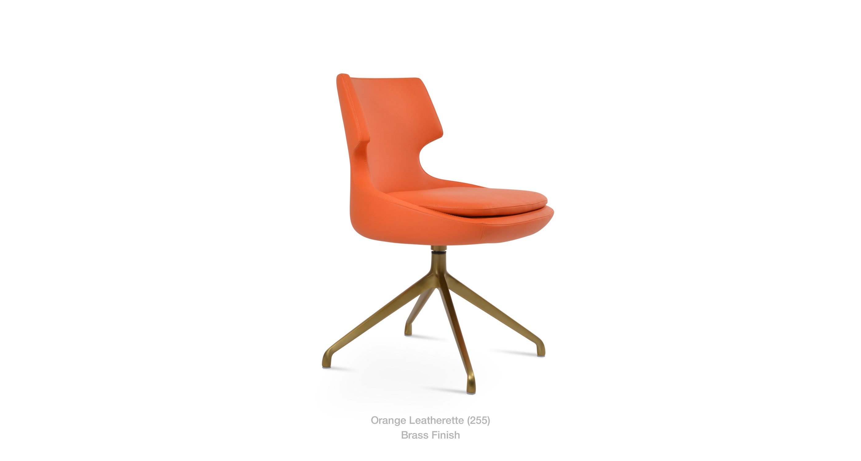 orange leatherette - brass