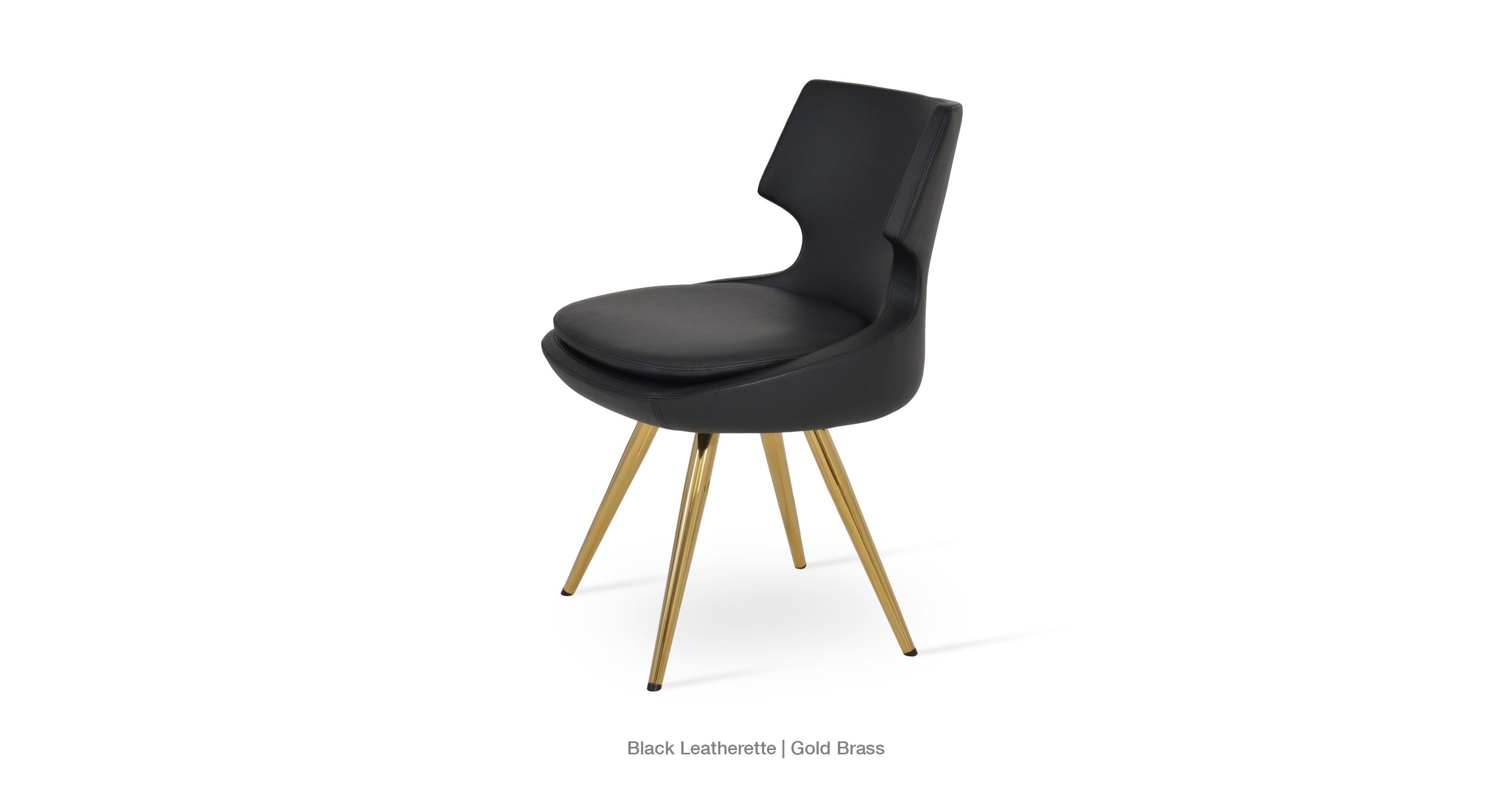 black leatherette - gold