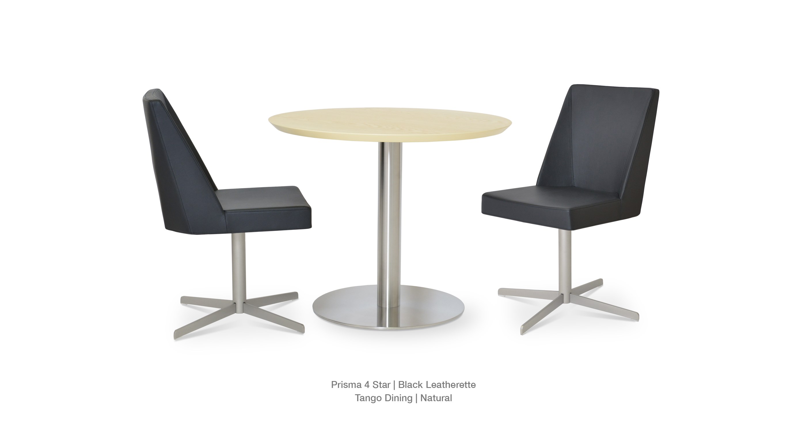 Tango 4 Star Black Leatherette and  Tango Dining Table
