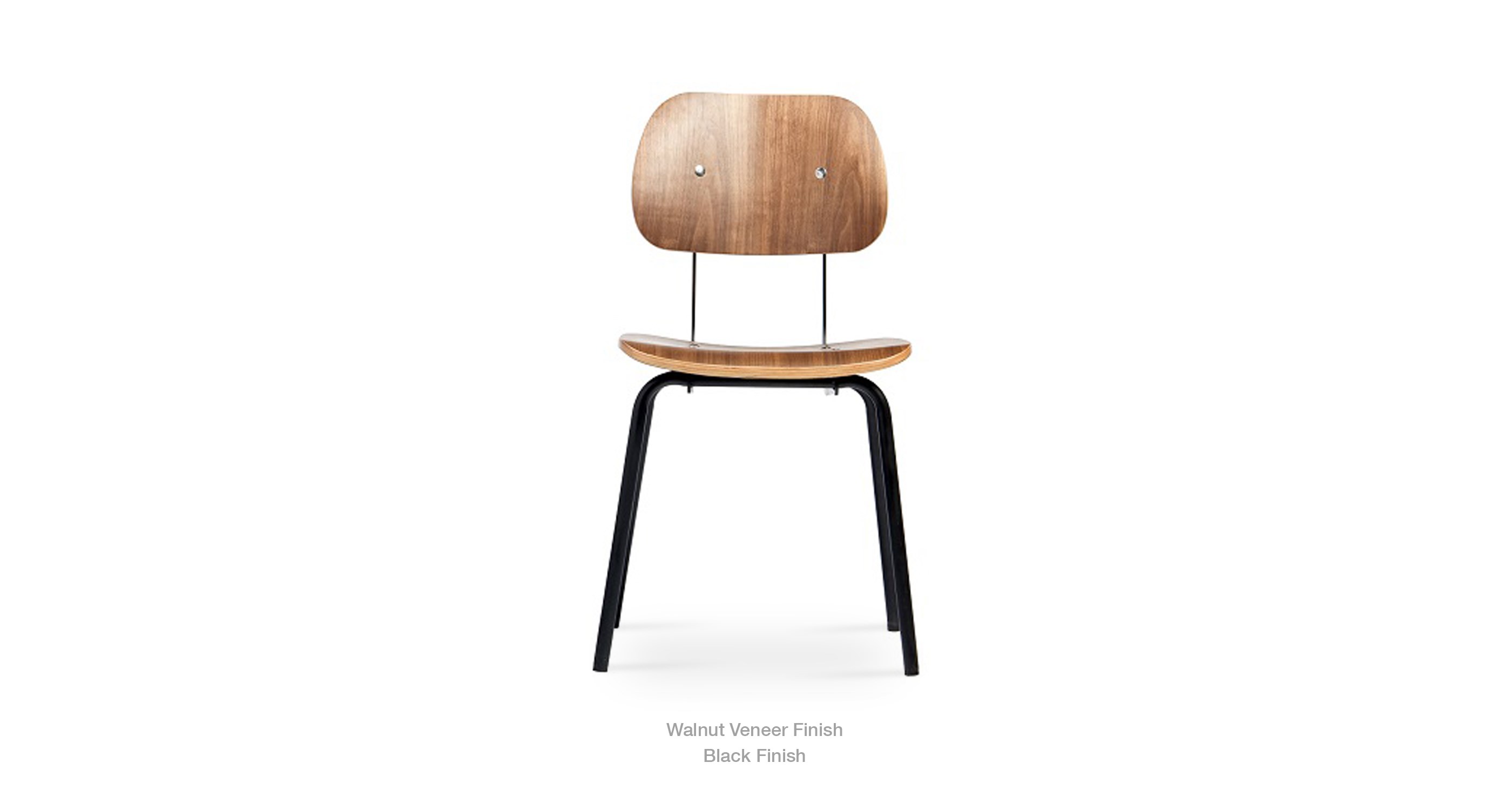 Seba Walnut Veneer Black Finish