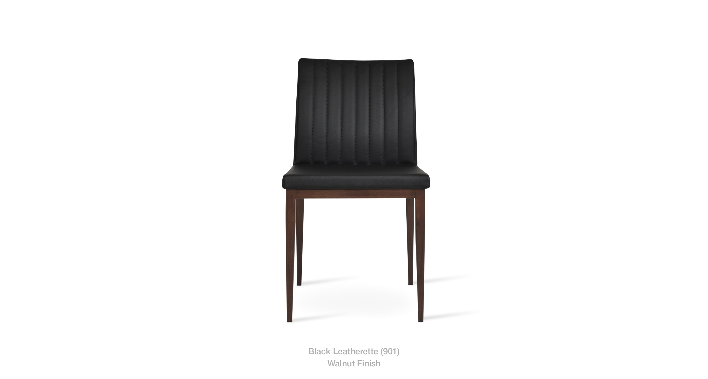 black leatherette - walnut