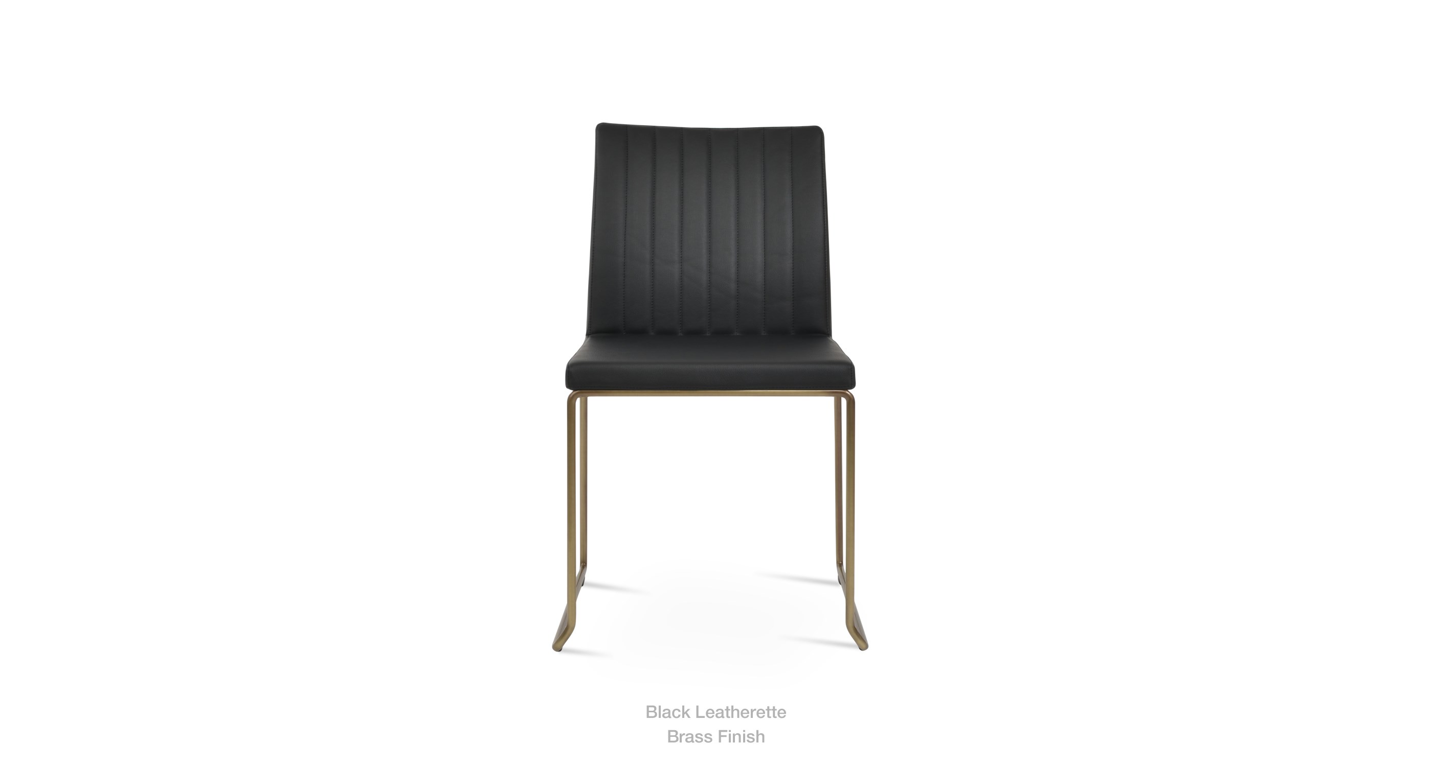 black leatherette - brass