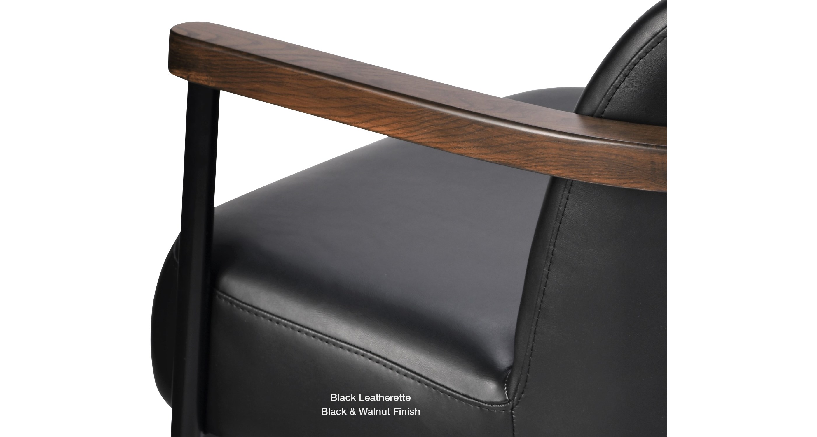 black leatherette