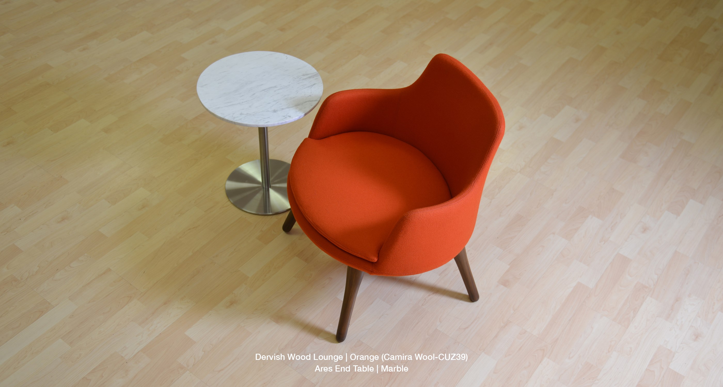 Dervish Wood Lounge Orange Wool