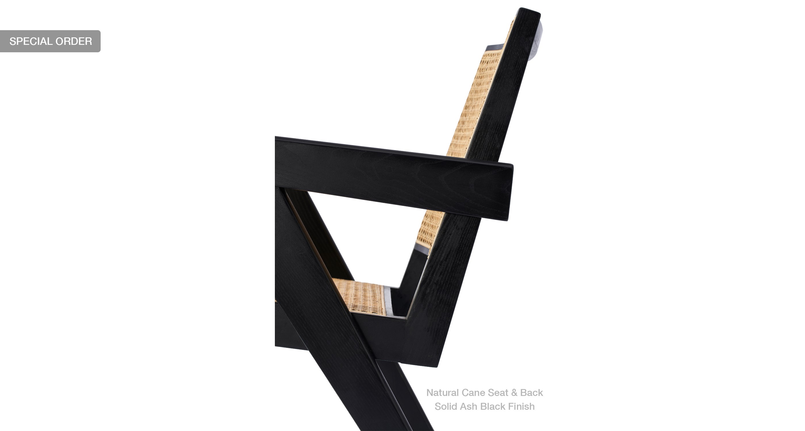Pierre J Arm Lounge Solid Ash Close