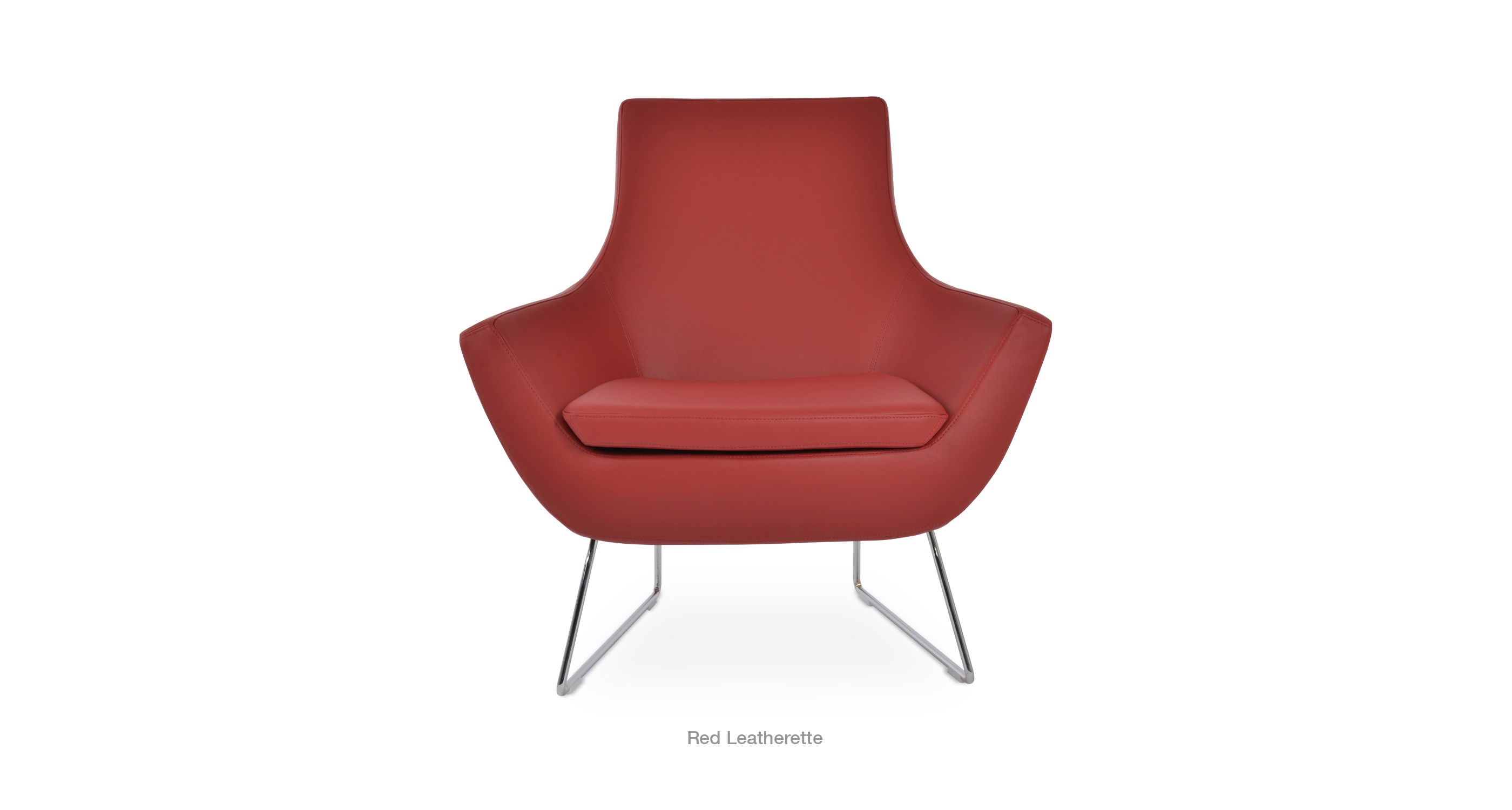 red leatherette