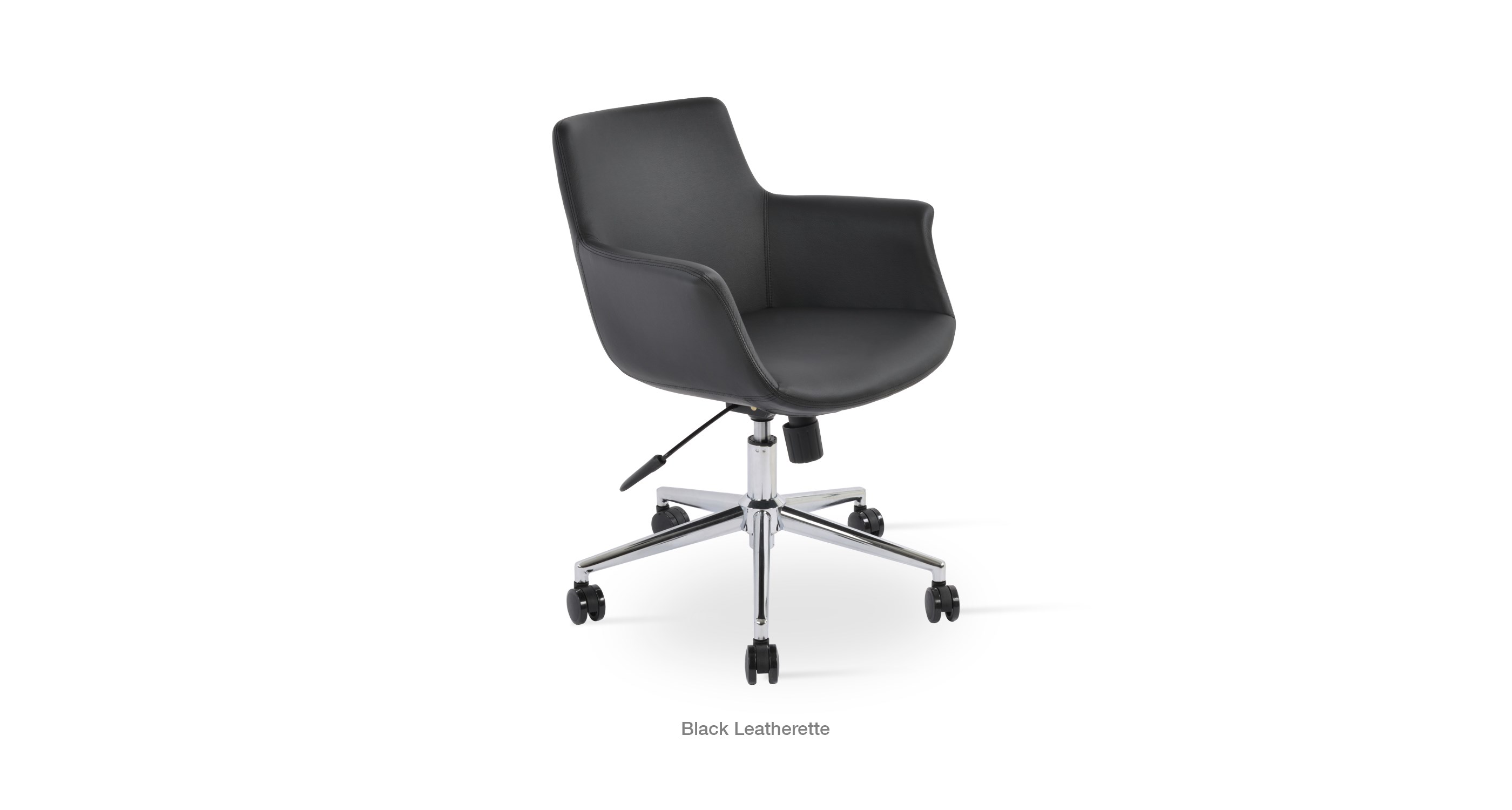 black leatherette
