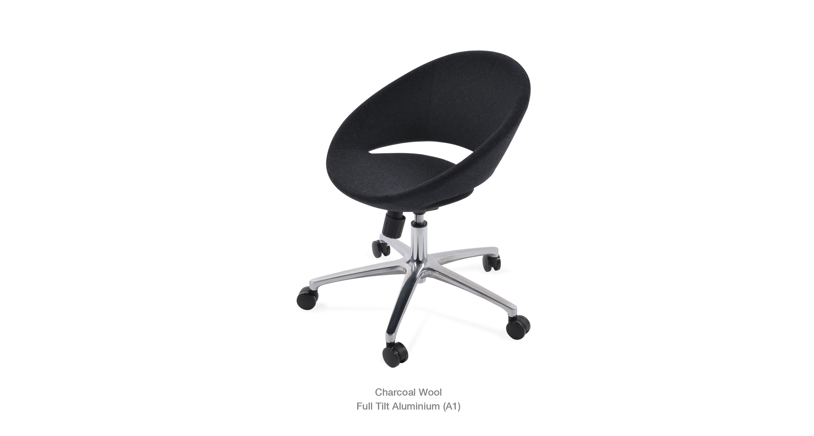 Crescent Office Charcoal Wool 