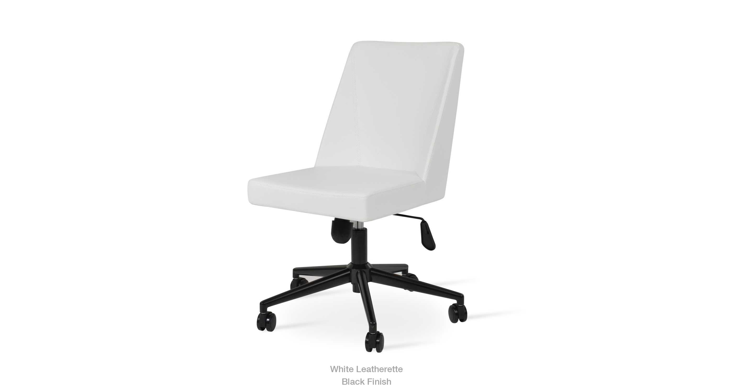 white leatherette