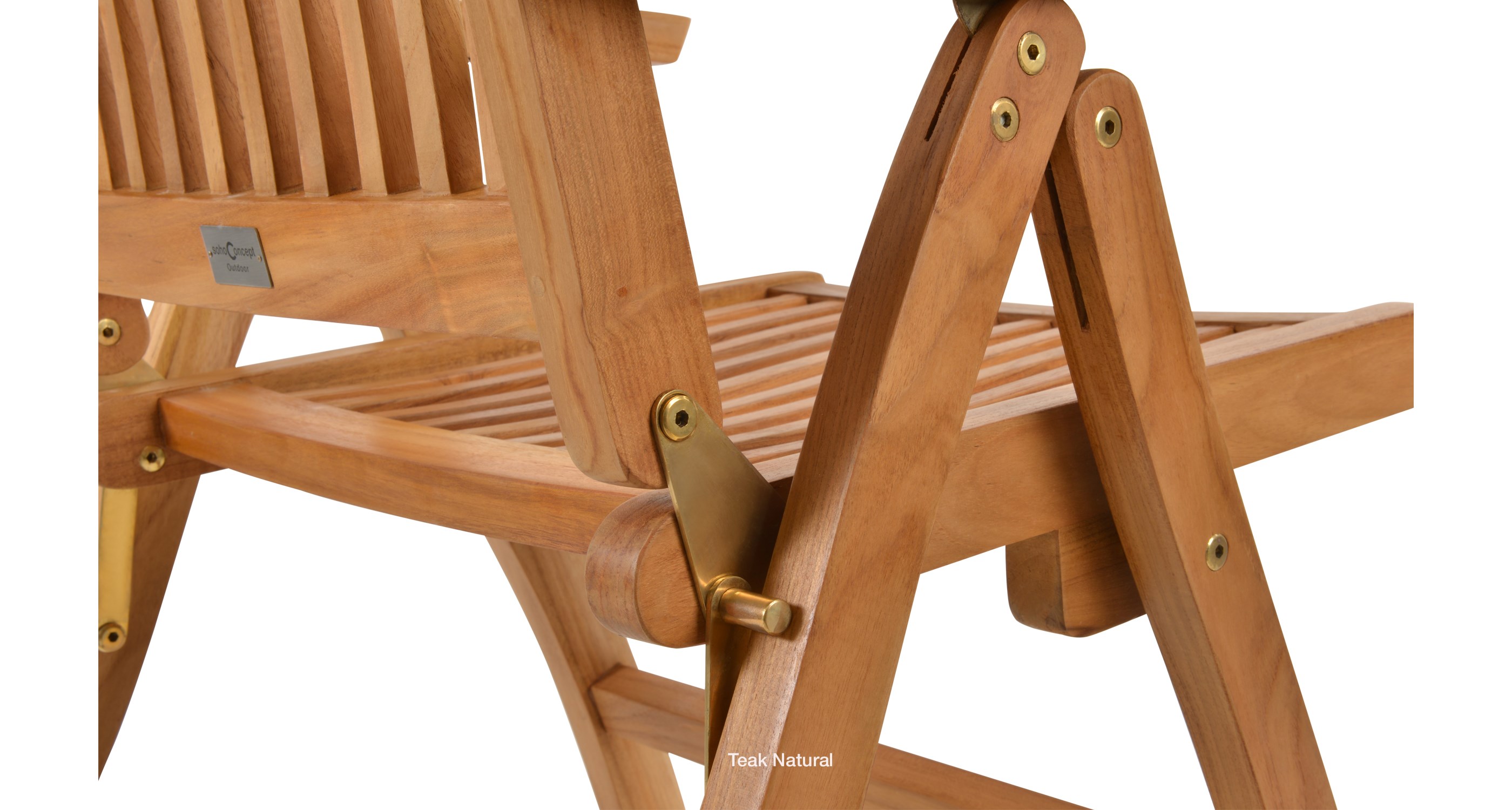 Pedasa Recliner Teak Chair - close