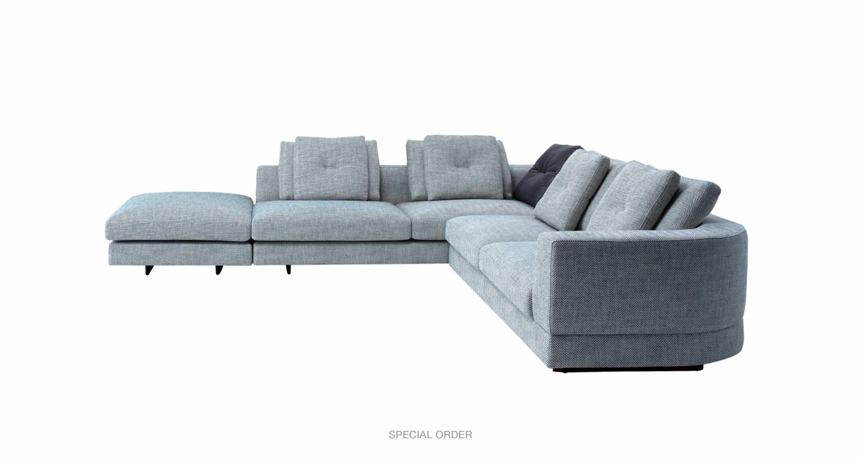 Nirvana Corner Sofa Grey Tweed