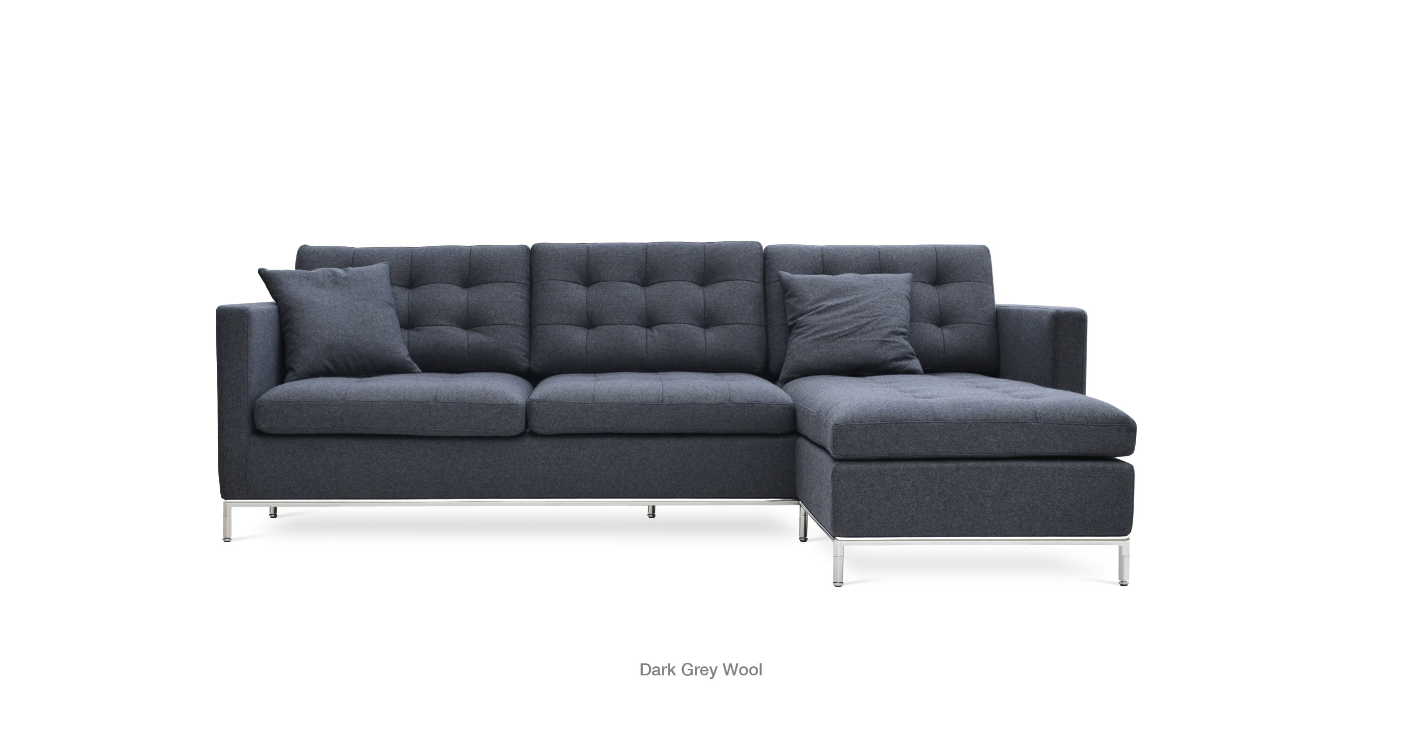 Taxim Sectional Dark Grey Wool