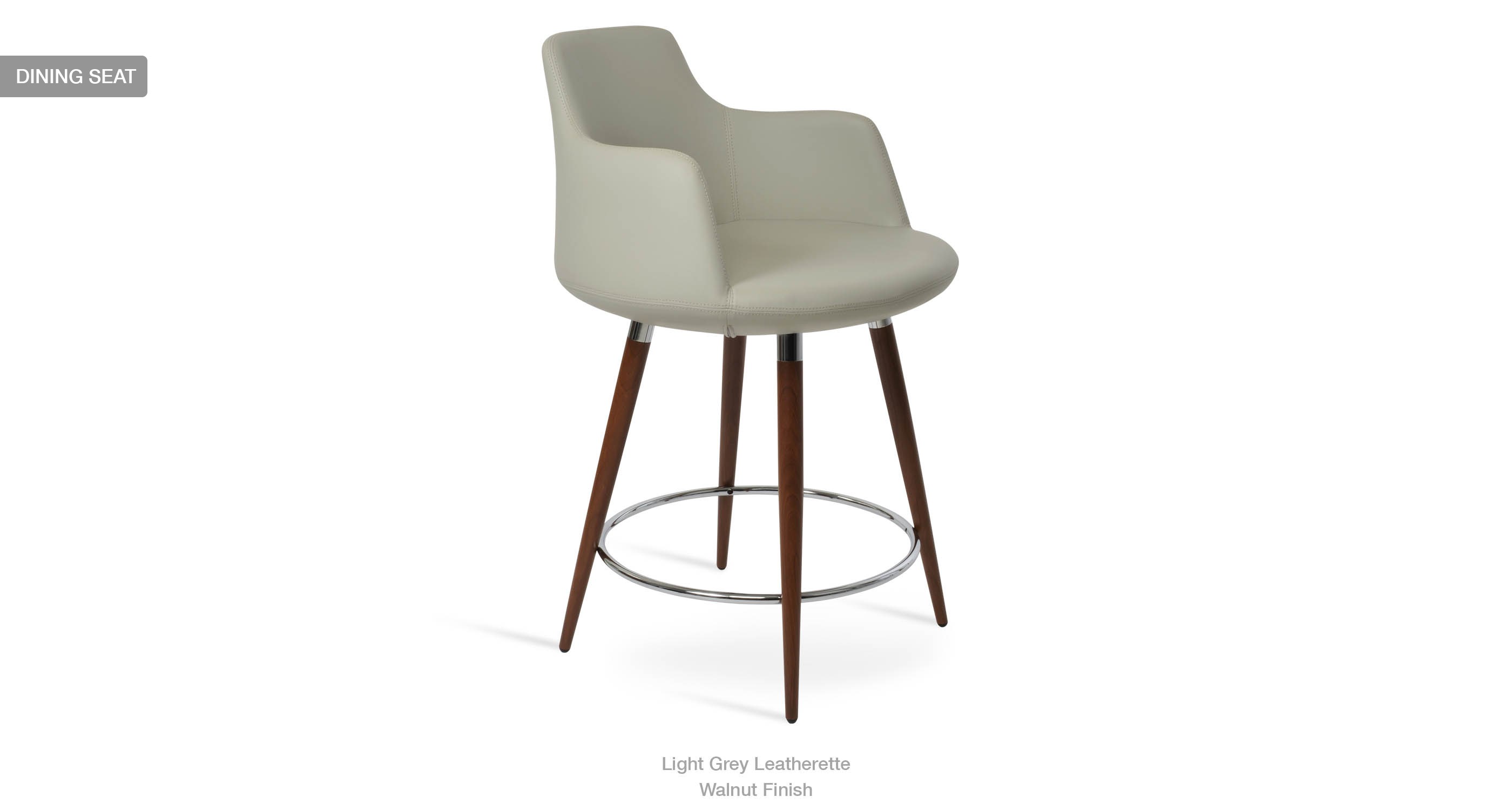 light grey leatherette