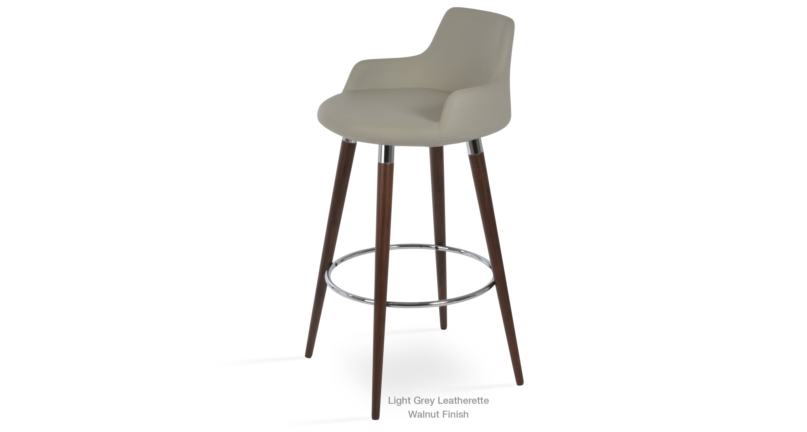 light grey leatherette
