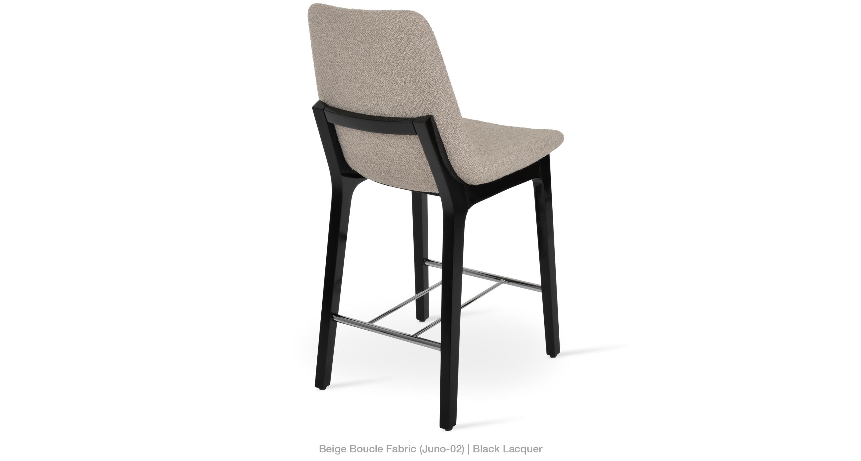 beige boucle - black lacquer