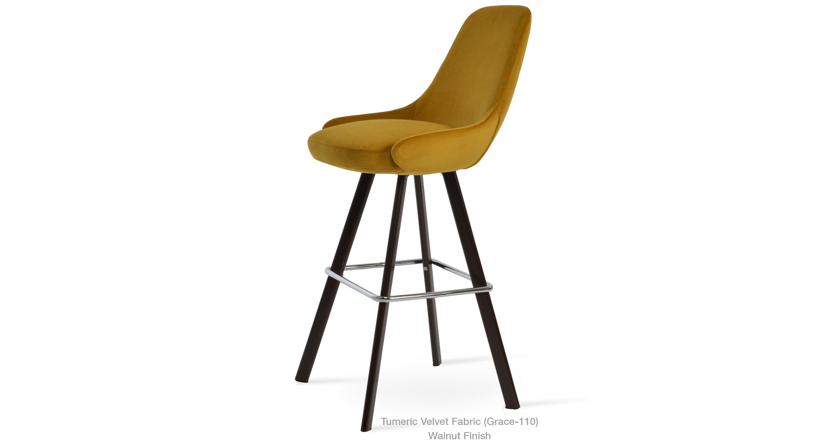 Gazel Sword Stool Tumeric Velvet