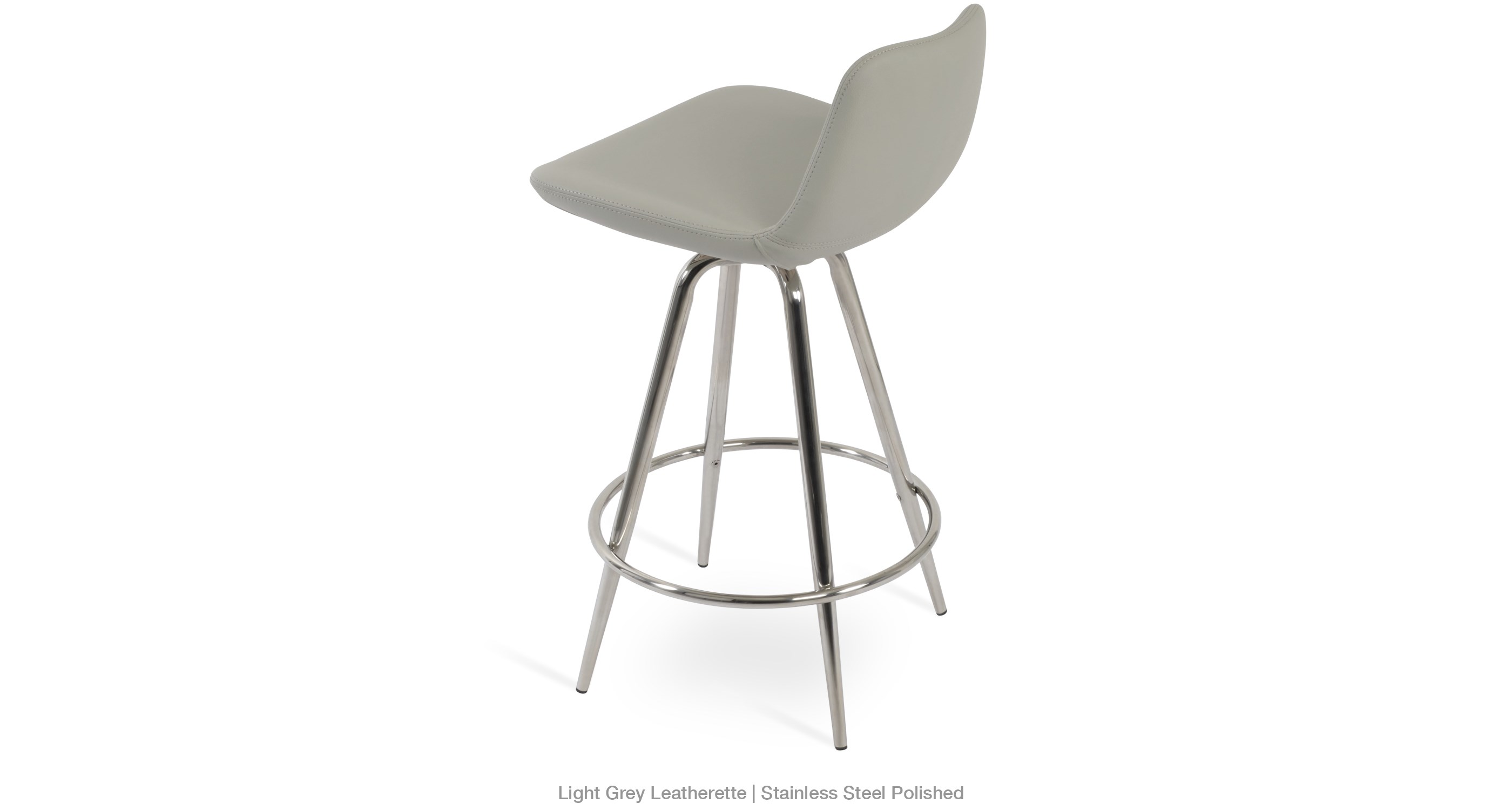 light grey leatherette
