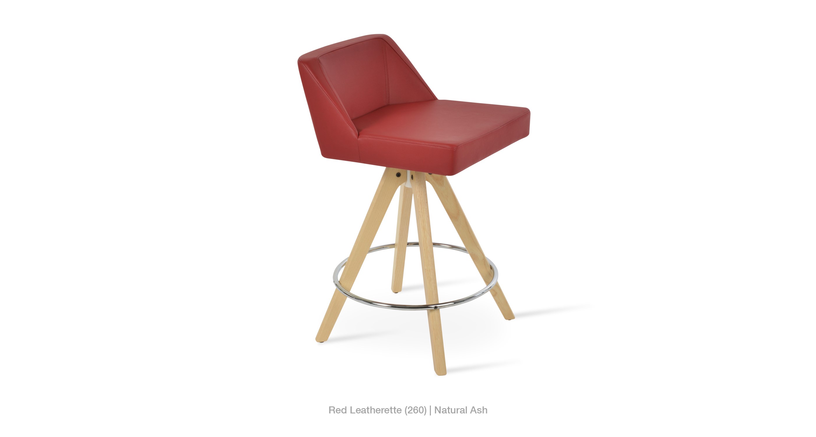 red leatherette
