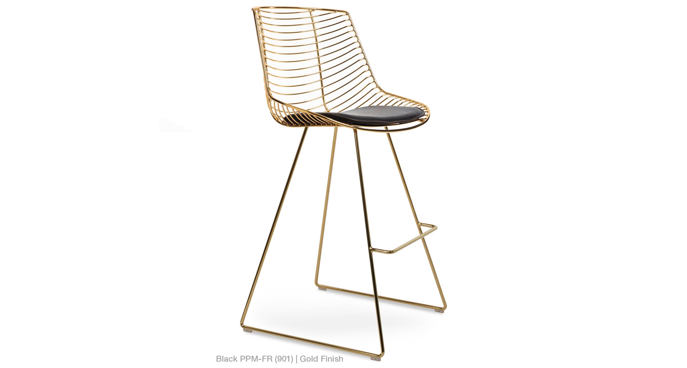 Tiger Wire Stool Black Gold