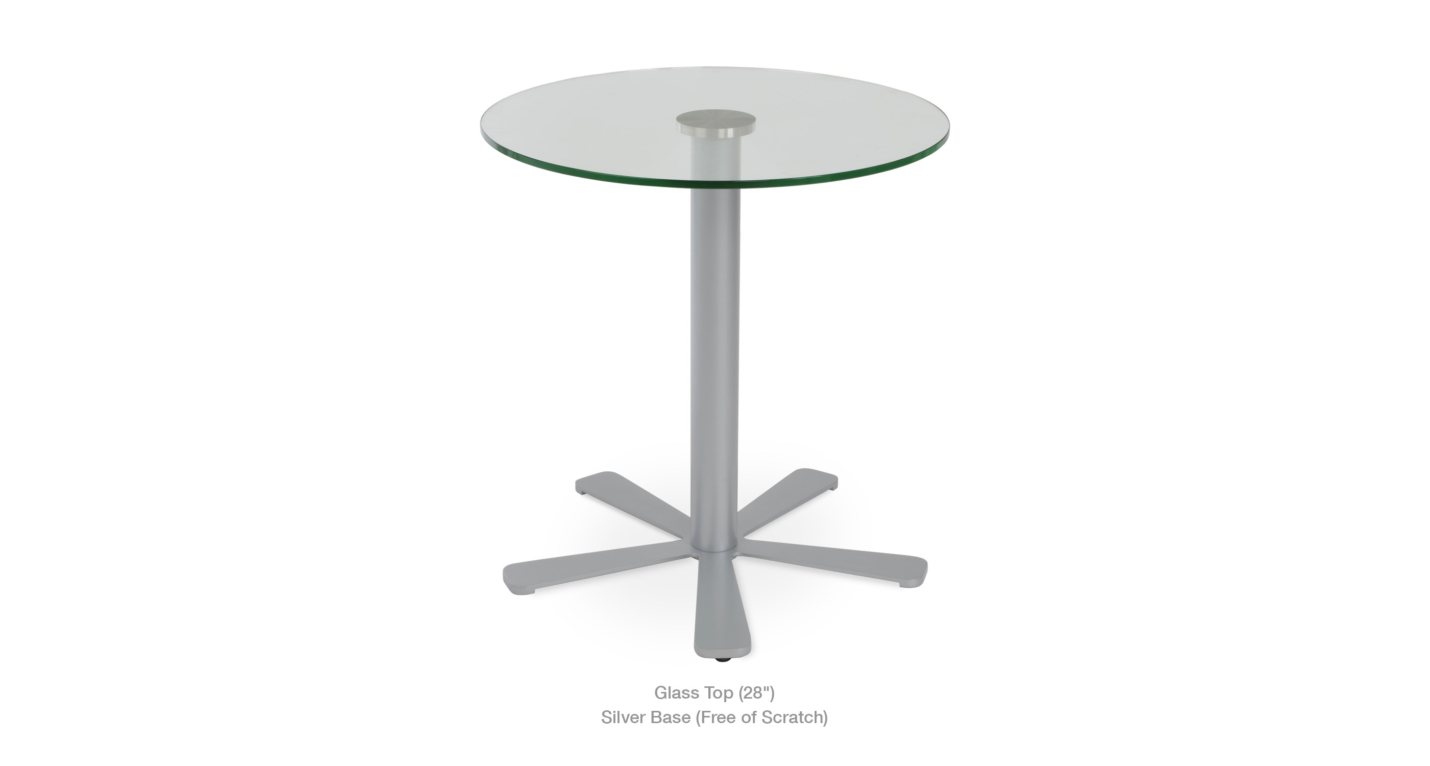 glass top - silver
