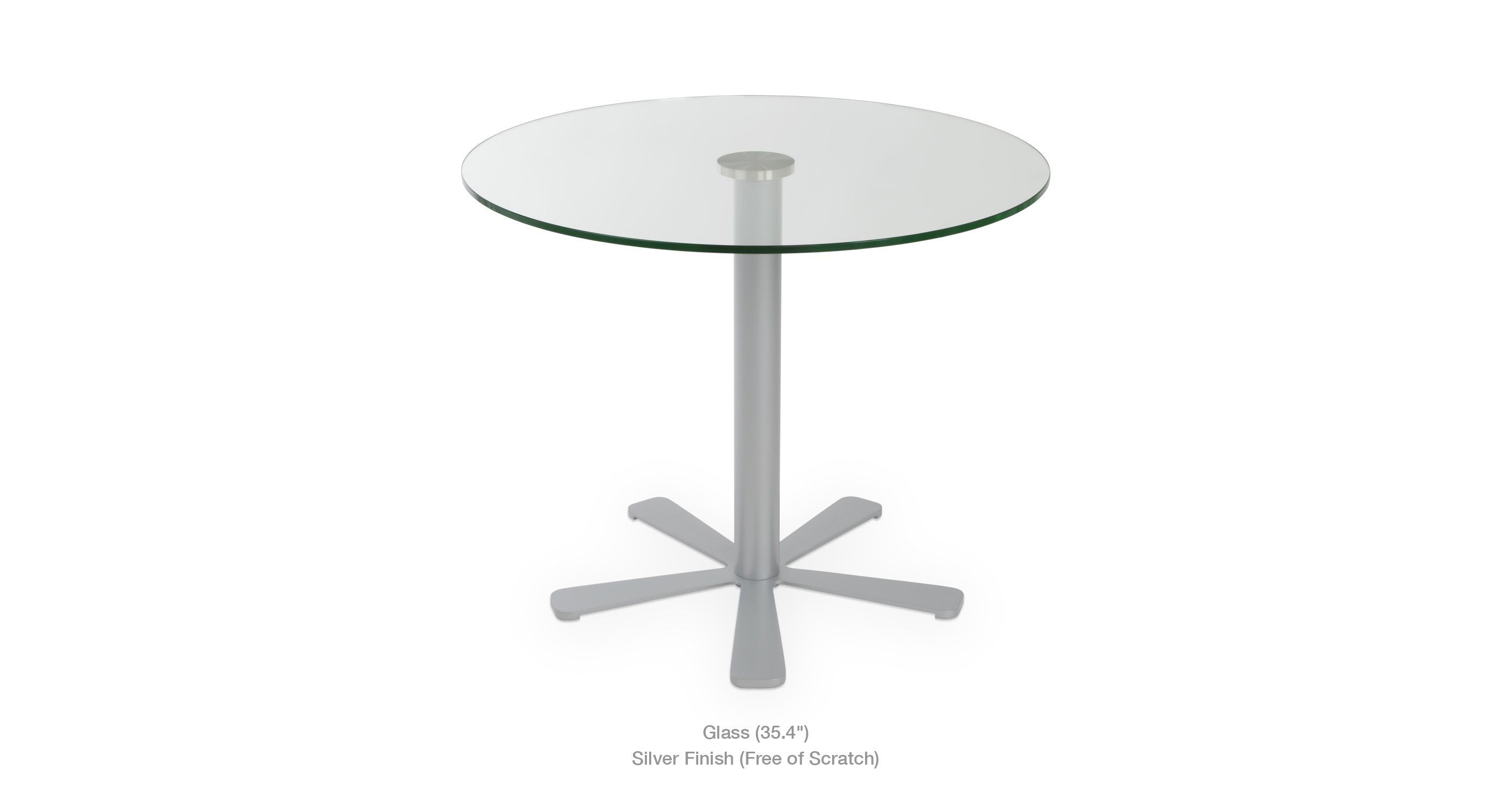 glass top - silver
